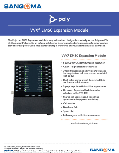 Poly VVX EM50 Expansion Module